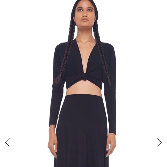 Norma Kamala‎ Dolman Wrap Top Black M NWT - Picture 1 of 9